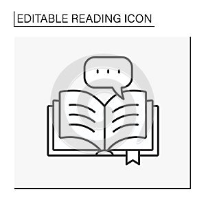 Book line icon