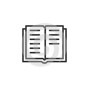 Book line icon, outline vector sign