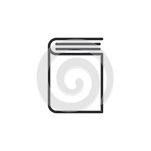 Book line icon, outline vector sign