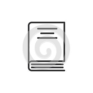 Book line icon, outline vector sign