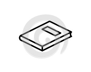 Book line icon, outline vector sign, linear style pictogram isolated on white. Symbol, logo illustration. Editable