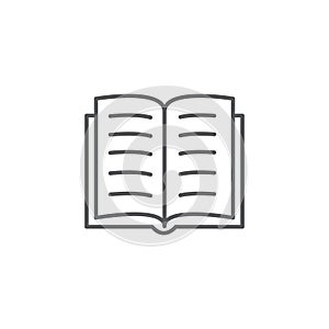 Book line icon on white background