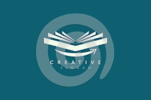 Book logo design opens with a smile