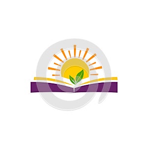 Book logo icon education illustration vector