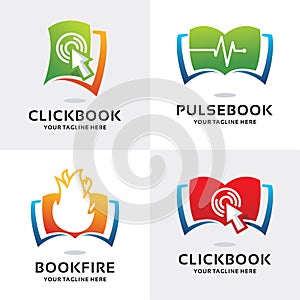 Book Logo Set Design Template Collection