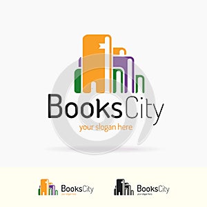Book logo trendy flat style