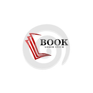 Book logo vector art. Logo template for your business