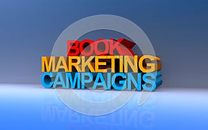book marketing campaigns on blue