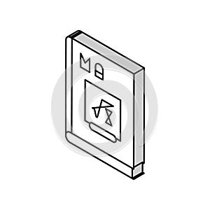 book math science education isometric icon vector illustration