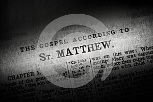 The book of Matthew in the King James Version of the Bible photo
