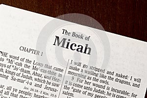 The Book of Micah Title Page Close-up