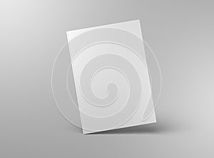 Book Mockup isolated on grey. Template of a blank cover. 3D rendering