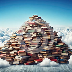 Book mountain climbs high into sky