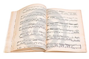 Book with music scores