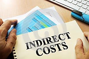 Book with name indirect costs. photo