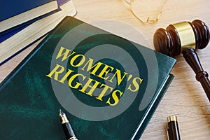 Book with name Women`s rights. Gender Equality concept.
