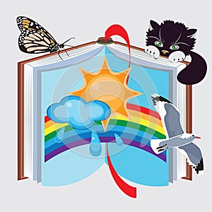Book of nature, vector illustration