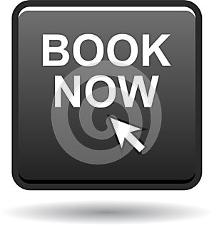 Book now icon web button black