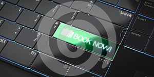 Book now - modern computer keyboard