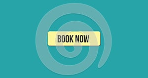 Book now web interface button clicked with mouse cursor