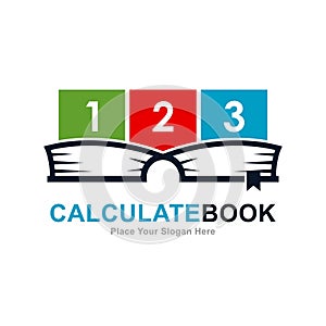Book number logo icon vector