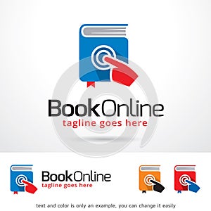 Book Online Logo Template Design Vector