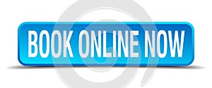 book online now blue square button