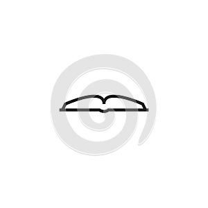 Book Outline Vector Icon, Symbol or Logo.