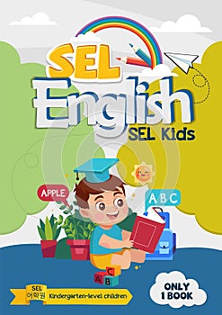 Book Over English Learning Sel Kids Template Dynamic Cartoon