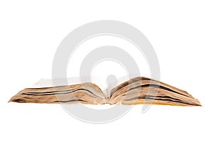 Book pages blurred