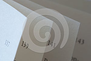 Book pages closeup