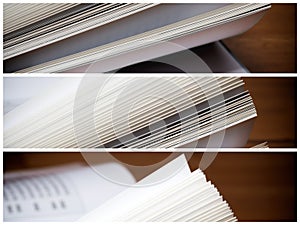 Book pages closeup
