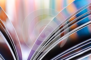 Book pages with colorful toned background