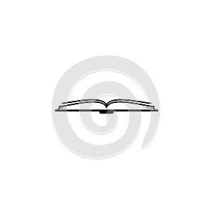 Book pages glyph icon. Open book flat sign icon isolated on white background