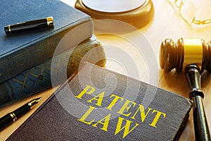 Book about Patent Law. Copyright concept. photo