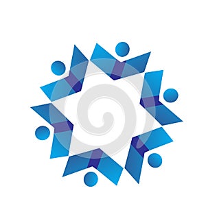 Book People Group Teamwork Logo