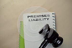 The Book of Premises Liability on office desk