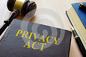 Book Privacy Act and gavel