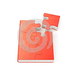 Book of puzzles, on white background.