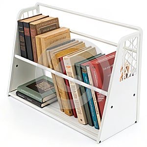 Book rack isolated on white background