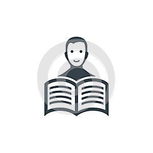 Book reader concept logotype template