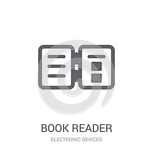 book reader icon. Trendy book reader logo concept on white background from Electronic Devices collection
