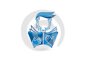 Book reader logo design