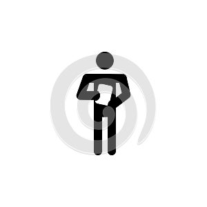 Book Reader man standing silhouette icon