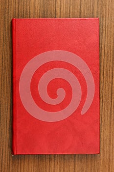 Book with red leather cover