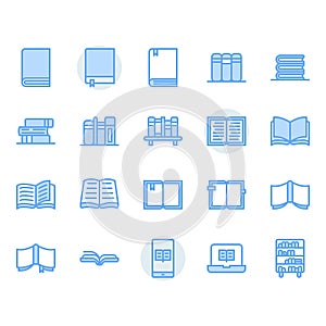 Book related icon and symbol set