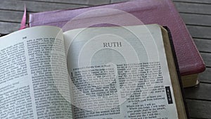 Book of Ruth of the old testament, Holy Bible.