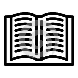 Book scenario icon, outline style