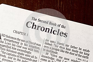 The Book of Second Chronicles Title Page Close-Up