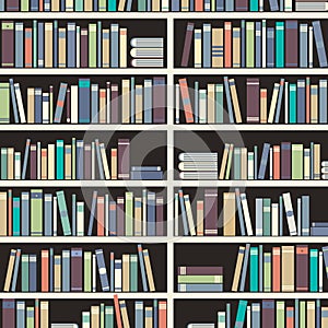 Book shelf Reading Books Creates Knowledge Learning Concept Vector